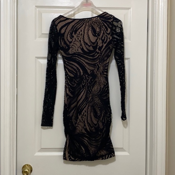 BCBG black and beige/nude cocktail dress - Picture 5 of 8